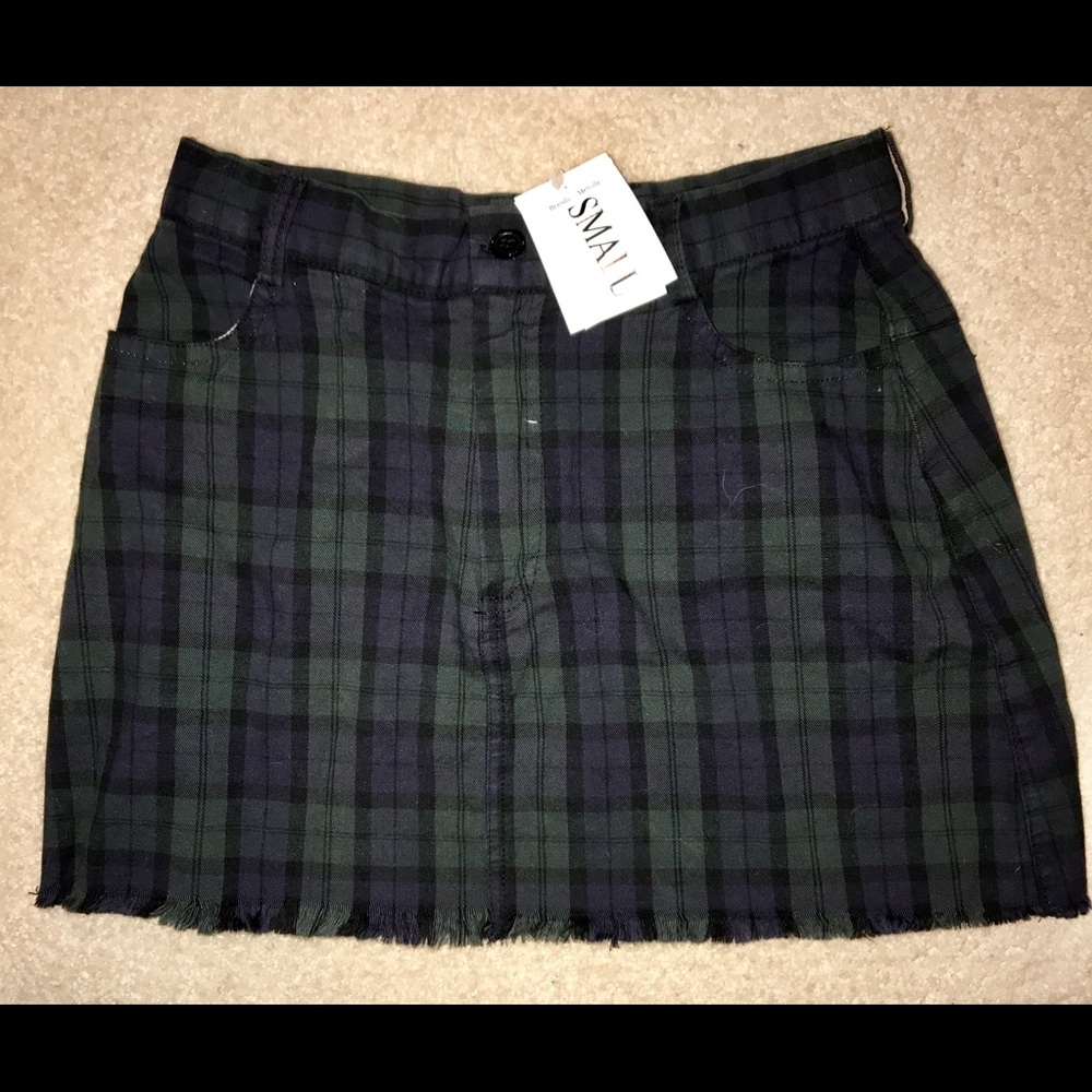 NEW Brandy Melville Checked Mini Skirt